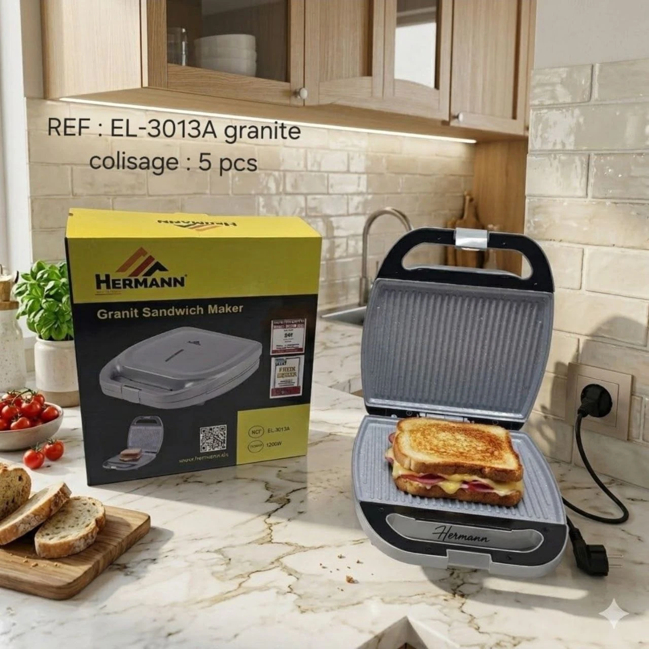 آلة تحضير الساندوتشات هيرمان (Hermann) بطلاء الجرانيت