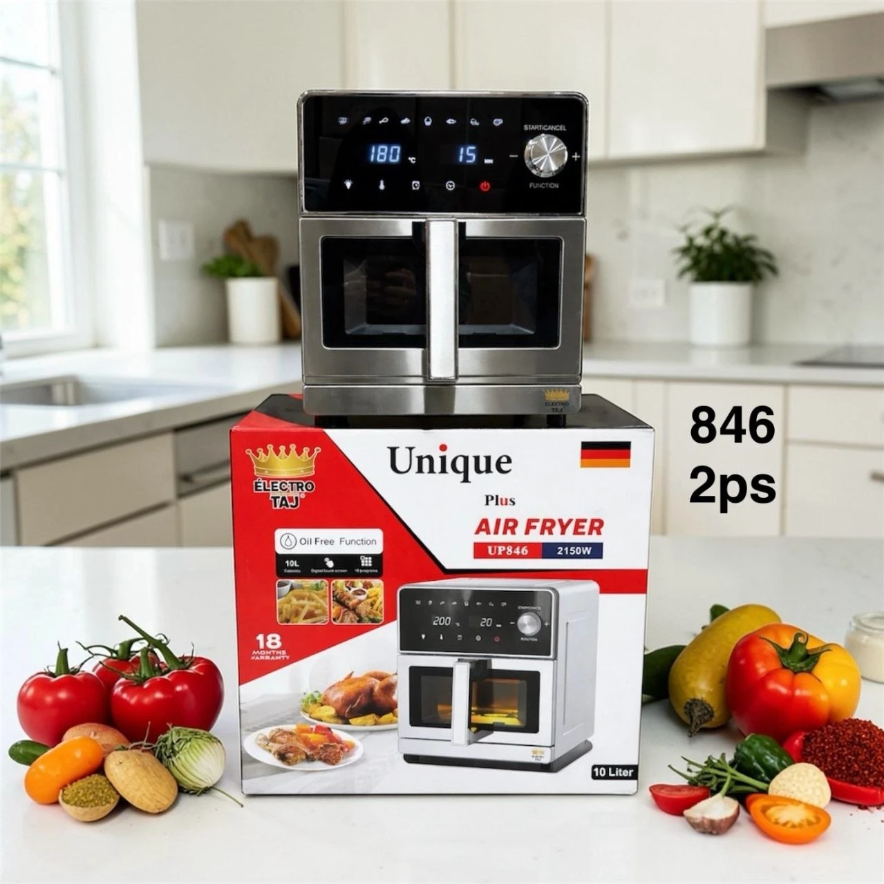 قلاية هوائية Unique Plus (موديل UP846)